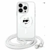 Karl Lagerfeld KLHMP16LHCCHNT Apple iPhone 16 Pro 6.3" dėklas telefonui skaidrus IML Choupette Head &amp; Cord MagSafe