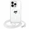 Karl Lagerfeld KLHMP16SHCCHNT Apple iPhone 16 6.1" dėklas telefonui skaidrus IML Choupette Head &amp; Cord MagSafe