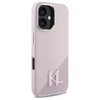 Karl Lagerfeld KLHMP16SSCMKMPCP Apple iPhone 16 6.1" dėklas telefonui rožinės spalvos Silikoninis Shadow Metal Initial MagSafe