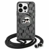 Karl Lagerfeld KLHMP16XHCKCKLCK Apple iPhone 16 Pro Max 6.9" dėklas telefonui juodos spalvos IML Crossbody Monogram Karl &amp; Choupette Head MagSafe