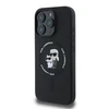 Karl Lagerfeld Liquid Silicone Karl and Choupette MagSafe dėklas skirtas Apple iPhone 16 Pro Max juodos spalvos