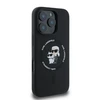 Karl Lagerfeld Liquid Silicone Karl and Choupette MagSafe dėklas skirtas Apple iPhone 16 Pro Max juodos spalvos