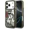 Dėklas Original Pouch Karl Lagerfeld Liquid Glitter Choupette Logo MagSafe skirtas Apple iPhone 17 Pro Max juodos spalvos