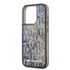 Karl Lagerfeld Liquid Glitter Monogram Gradient dėklas telefonui Apple iPhone 15 Pro Max juodos spalvos