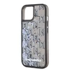Karl Lagerfeld Liquid Glitter Monogram Gradient dėklas telefonui Apple iPhone 15 juodos spalvos