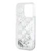 Karl Lagerfeld Liquid Glitter Monogram Gradient dėklas telefonui Apple iPhone 15 Pro Max baltos spalvos