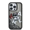 Karl Lagerfeld Liquid Glitter Scattered Choupette dėklas Apple iPhone 16 Pro juodos spalvos