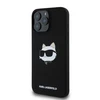 Dėklas Karl Lagerfeld Silicone Choupette Head Print MagSafe - Case Apple iPhone 16 Pro Max juodas