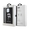 Apple iPhone 15 Pro Max Karl Lagerfeld dėklas juodos spalvos Crossbody silikoninis Ikonik (Klhcp15xcbsknk) juodos spalvos
