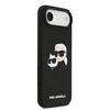 Karl Lagerfeld Liquid Silicone Double Heads MagSafe dėklas skirtas Apple iPhone 17 Air juodos spalvos