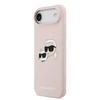 Karl Lagerfeld Liquid Silicone Double Heads MagSafe dėklas skirtas Apple iPhone 17 Air rožinės spalvos