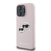 Karl Lagerfeld Liquid silikoninis Double Heads MagSafe Apple iPhone 16 Pro Max dėklas telefonui rožinės spalvos