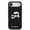Karl Lagerfeld Liquid Silicone Double Heads MagSafe dėklas skirtas Apple iPhone 17 Air juodos spalvos
