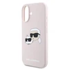 Karl Lagerfeld KLHMP16SSKCHPPLP Apple iPhone 16 6.1″ rožinės spalvos kietas dėklas Silicone Double Heads Print MagSa