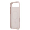 Karl Lagerfeld Liquid Silicone Double Heads MagSafe dėklas skirtas Apple iPhone 17 Air rožinės spalvos