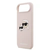 Karl Lagerfeld Liquid Silicone Double Heads MagSafe dėklas skirtas Apple iPhone 17 Air rožinės spalvos