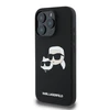 Karl Lagerfeld Liquid silikoninis Double Heads MagSafe Apple iPhone 16 Pro Max dėklas telefonui juodos spalvos