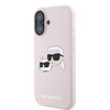 Karl Lagerfeld KLHMP16SSKCHPPLP Apple iPhone 16 6.1″ rožinės spalvos kietas dėklas Silicone Double Heads Print MagSa