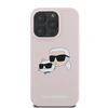 Karl Lagerfeld Liquid silikoninis Double Heads MagSafe Apple iPhone 16 Pro Max dėklas telefonui rožinės spalvos