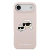 Karl Lagerfeld Liquid Silicone Double Heads MagSafe dėklas skirtas Apple iPhone 17 Air rožinės spalvos