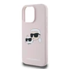 Karl Lagerfeld Liquid silikoninis Double Heads MagSafe Apple iPhone 16 Pro Max dėklas telefonui rožinės spalvos