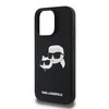 Karl Lagerfeld Liquid silikoninis Double Heads MagSafe Apple iPhone 16 Pro Max dėklas telefonui juodos spalvos