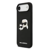 Karl Lagerfeld Liquid Silicone Double Heads MagSafe dėklas skirtas Apple iPhone 17 Air juodos spalvos