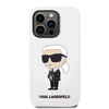 Apple iPhone 14 Pro Karl Lagerfeld dėklas Silicone Ikonik (KLHCP14LSNIKBCH) baltos spalvos