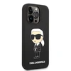 Apple iPhone 14 Pro Karl Lagerfeld dėklas Silicone Ikonik (KLHCP14LSNIKBCK) juodos spalvos