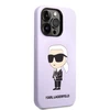 Karl Lagerfeld dėklas, skirtas iPhone 14 Pro 6,1 KLHCP14LSNIKBCU violetinės spalvos inės spalvos kietas dėklas , skirtas Silicone Ikonik