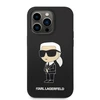 Apple iPhone 14 Pro Karl Lagerfeld dėklas Silicone Ikonik (KLHCP14LSNIKBCK) juodos spalvos