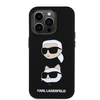Dėklas Karl Lagerfeld KLHCP15LSDHKCNK IPHONE 15 PRO 6.1 "Juodas/Juodas SILICONE KARL &amp; CHUPETTE HEAD