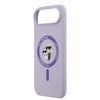 Karl Lagerfeld Liquid Silicone Karl and Choupette MagSafe dėklas skirtas Apple iPhone 17 Air Violetinė