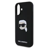 Karl Lagerfeld dėklas skirtas Apple iPhone 16 compatible with MagSafe KLHMP16SSKHPPLK (Sil KL Head Print) juodos spalvos