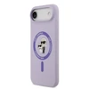 Karl Lagerfeld Liquid Silicone Karl and Choupette MagSafe dėklas skirtas Apple iPhone 17 Air Violetinė