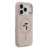 Karl Lagerfeld Liquid Silicone Karl and Choupette MagSafe dėklas skirtas Apple iPhone 17 Pro rožinės spalvos