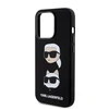 Dėklas Karl Lagerfeld KLHCP15LSDHKCNK IPHONE 15 PRO 6.1 "Juodas/Juodas SILICONE KARL &amp; CHUPETTE HEAD