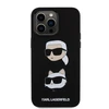 Dėklas Karl Lagerfeld KLHCP15XSDHKNK IPHONE 15 PRO MAX 6.7 "Juodas/Juodas SILICONE KARL & CHUPETTE HEAD