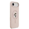 Karl Lagerfeld Liquid Silicone Karl and Choupette MagSafe dėklas skirtas Apple iPhone 17 Air rožinės spalvos