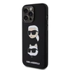 Dėklas Karl Lagerfeld KLHCP15XSDHKNK IPHONE 15 PRO MAX 6.7 "Juodas/Juodas SILICONE KARL & CHUPETTE HEAD