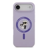 Karl Lagerfeld Liquid Silicone Karl and Choupette MagSafe dėklas skirtas Apple iPhone 17 Air Violetinė