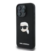 Karl Lagerfeld dėklas skirtas Apple iPhone 16 Pro Max compatible with MagSafe KLHMP16XSKHPPLK (Sil KL Head Print) juodos spalvos
