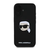 Karl Lagerfeld dėklas skirtas Apple iPhone 16 compatible with MagSafe KLHMP16SSKHPPLK (Sil KL Head Print) juodos spalvos