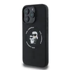 Karl Lagerfeld Liquid Silicone Karl and Choupette MagSafe dėklas skirtas Apple iPhone 16 Pro juodos spalvos