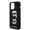 Dėklas Karl Lagerfeld KLHCP15XSDHKNK IPHONE 15 PRO MAX 6.7 "Juodas/Juodas SILICONE KARL & CHUPETTE HEAD