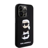 Dėklas Karl Lagerfeld KLHCP15LSDHKCNK IPHONE 15 PRO 6.1 "Juodas/Juodas SILICONE KARL &amp; CHUPETTE HEAD