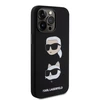 Dėklas Karl Lagerfeld KLHCP15XSDHKNK IPHONE 15 PRO MAX 6.7 "Juodas/Juodas SILICONE KARL & CHUPETTE HEAD