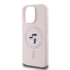 Karl Lagerfeld KLHMP16XSCMKCRHP Apple iPhone 16 Pro Max 6.9" rožinis kietasis silikoninis dėklas Karl&Choupette H