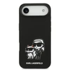 Karl Lagerfeld Liquid Silicone K&CH Sketch MagSafe dėklas skirtas Apple iPhone 17 Air juodos spalvos