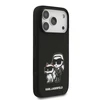 Karl Lagerfeld dėklas, skirtas IPHONE 17 Pro, suderinamas su MagSafe KLHMP17LSKCGRGOK (silikonas su K&amp;C eskizu ir logotipu), juodas